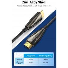 Кабель HDMI-HDMI v.2.0 Vention Optical Zinc PVC 4K 60Hz 18Gbps gold-plated 80m Black (ALABAF)