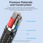 Кабель Type-C-Type-C Vention Zinc Alloy Shell E-Marker Chip 100W 5A 480Mbps 1.2m Black (CTKBAV) Кабель Type-C-Type-C Vention Zinc Alloy Shell E-Marker Chip 100W 5A 480Mbps 1.2m Black (CTKBAV)