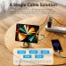 Кабель Type-C-Type-C Vention Zinc Alloy Shell E-Marker Chip 100W 5A 480Mbps 1.2m Black (CTKBAV)