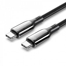 Кабель Type-C-Type-C Vention Zinc Alloy Shell E-Marker Chip 100W 5A 480Mbps 1.2m Black (CTKBAV)