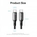 Кабель Type-C-Type-C Vention Zinc Alloy Shell E-Marker Chip 100W 5A 480Mbps 1.2m Black (CTKBAV)