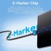 Кабель Type-C-Type-C Vention Zinc Alloy Shell E-Marker Chip 100W 5A 480Mbps 1.2m Black (CTKBAV)