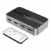 Сплиттер Video 3 In 1 HDMI-HDMI v.2.0 Vention F/3xF 4k 60Hz (Support: 20m HDR 3D) gold-plated Black (