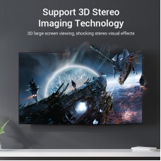 Сплиттер Video 3 In 1 HDMI-HDMI v.2.0 Vention F/3xF 4k 60Hz (Support: 20m HDR 3D) gold-plated Black (