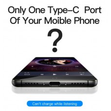 Адаптер Type-C-3.5мм Vention CTIA-OMTP с блоком питания 0.1m Black (BGGBA)