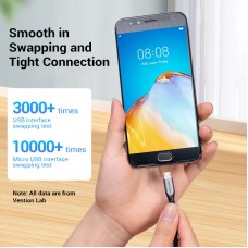 Кабель USB-MicroUSB Vention TPE Nylon 3A 480Mbps nickel-plated 3m Grey (COAHI)