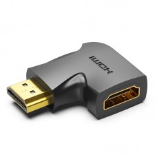 Адаптер HDMI-HDMI Vention F/M Left 270 4K 60Hz gold-plated Black (AIQB0)