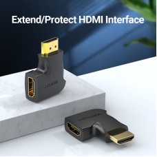 Адаптер HDMI-HDMI Vention F/M Left 270 4K 60Hz gold-plated Black (AIQB0)