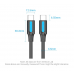 Кабель Type-C-Type-C Vention TPE Round PD 100W 5A 480Mbps 1.5m Black (COTBG)
