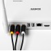 Кабель Audio 3RCA-3RCA F/F Vention 24К gold-plated 26 AWG 1.5m Black (BCABG)