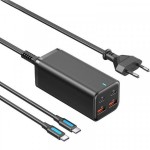 Сетевое зарядное устройство Vention 2USB 2Type-C GaN PD 100W 3A PPS PD3.0+QC 3.0 Black (FBSBG-EU) Сетевое зарядное устройство Vention 2USB 2Type-C GaN PD 100W 3A PPS PD3.0+QC 3.0 Black (FBSBG-EU)
