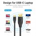Кабель Type-C-DisplayPort v1.4 Vention PVC 8K 60Hz 4K 144Hz 2k 165Hz 1080P 240Hz 21.6Gbps gold-plated 1m Black (CGYBF)