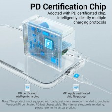 Сетевое зарядное устройство Vention 1Type-C 1USB QC4.0 20W White (FADW0-EU)