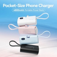 УМБ Vention 4800mAh 22.5W PD 1Type-C 3A In/Out LED display with built-in Type-C cable Blue