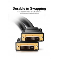 Кабель DVI-D-DVI-D (24+1) Vention PVC 2K 60Hz Dual Linik gold-plated 1.5m Black (EAABG)