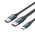 Кабель 2in1 USB-Type-C 2.0 Vention M/2xM PVC Round nickel-plated 3A 480Mbps 1m Black (CQKBF)