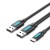 Кабель 2in1 USB-Type-C 2.0 Vention M/2xM PVC Round nickel-plated 3A 480Mbps 1m Black (CQKBF)