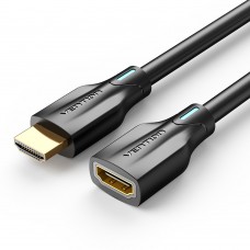 Удлинитель HDMI-HDMI v.2.1 Vention F/M PVC Shell 8K 60Hz 4K 120Hz 48Gbps gold-plated 2m Black (AHBBH