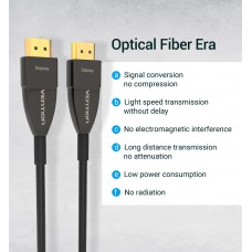 Кабель HDMI-HDMI v.2.0 Vention Optical PVC 4K 60Hz 18Gbps Dolby 7.1 gold-plated 100m Black (AAYBAD)