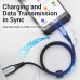 Кабель USB-MicroUSB Reversible Vention TPE Nylon 3A 480Mbps nickel-plated 2m Grey (COCHH)