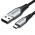 Кабель USB-MicroUSB Reversible Vention TPE Nylon 3A 480Mbps nickel-plated 2m Grey (COCHH)