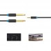 Кабель Audio 6.35мм-3.5мм Vention 2хF/F PVC Shell gold-plated 1m Black (BACBF)