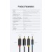 Кабель Audio 3.5мм-3RCA Vention F/F 24К gold-plated PVC Shell 1.5m Black (BCBBG)