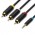 Кабель Audio 3.5мм-3RCA Vention F/F 24К gold-plated PVC Shell 1.5m Black (BCBBG)
