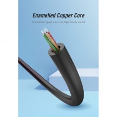 Кабель Audio 3.5мм-3.5мм Vention 4pin 2xF/M TPE headset+earphone 0.3m Black (BBVBY)