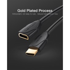Удлинитель HDMI-HDMI v.2.0 Vention F/M PVC Shell 4K 60Hz 18Gbps gold-plated 5m Black (VAA-B06-B500)