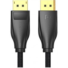Кабель DisplayPort-DisplayPort v1.4 Vention PVC Cotton 8K 60Hz 4K 144Hz 2K 165Hz 32.4Gbps 2m Black (HCCBH)