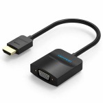 Адаптер HDMI-VGA v.1.4 Vention 1080P 60Hz 0.15m 3.5 audio microusb power Black (ACFBB)
