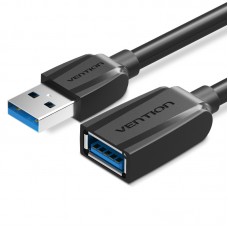 Удлинитель USB-USB 3.0 Vention F/M Flexible Round 5Gbps 3m Black (VAS-A45-B300)