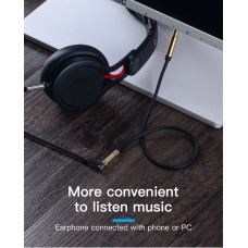 Удлинитель Audio Aux 3.5мм-3.5мм Vention TPE F/F gold-plated 0.3m Black (BFABY)