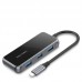 USB HUB Vention 6 в 1 Type-C-HDMI-RJ45-USB-PD 3USB 3.0 1Type-C 87W 4K 30Hz 0.15m Black (TFFHB)