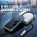 USB HUB Vention 6 в 1 Type-C-HDMI-RJ45-USB-PD 3USB 3.0 1Type-C 87W 4K 30Hz 0.15m Black (TFFHB)