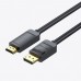 Кабель DisplayPort-HDMI v.1.2 Vention 4K 2K 30Hz 21.6Gbps 5m Black (HAGBJ)