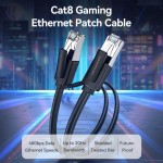 Патч-корд RJ45-RJ45 Vention Ethernet CAT8 SFTP 40Gbps 2000MHz Copper PVC Round 1m Black (IKKBF) Патч-корд RJ45-RJ45 Vention Ethernet CAT8 SFTP 40Gbps 2000MHz Copper PVC Round 1m Black (IKKBF)