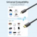 Кабель HDMI-miniHDMI v.2.0 Vention Metal GND 4K 60Hz 18Gbps HDR Video Dolby Audio 1.5m Black (AGHBG)