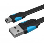 Кабель USB-MiniUSB 2.0 5pin Vention Flat 0.5m Black (VAS-A14-B050)