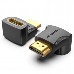 Адаптер HDMI-HDMI Vention F/M Down 270 4K 60Hz gold-plated Black (AINB0)