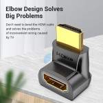 Адаптер HDMI-HDMI Vention F/M Down 270 4K 60Hz gold-plated Black (AINB0)