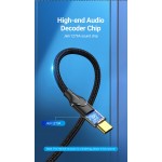 Кабель Audio Type-C-2RCA Vention M/2xF Cotton gold-plated 0.5m Black (BGVBD)