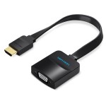 Адаптер HDMI-VGA v.1.4 Vention 0.2m Flat со звуком и питанием Black (ACKBB)