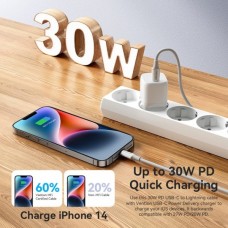 Кабель Type-C-Lightning Vention TPE PVC Mfi C94 PD 30W 3A 480Mbps 1.5m White (LAKWG)