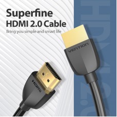 Кабель HDMI-HDMI v.2.0 Vention Portable PVC Shell 4K 60Hz 18Gbps gold-plated 0.5m Black (AAIBD)