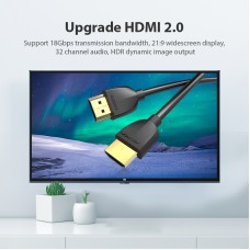 Кабель HDMI-HDMI v.2.0 Vention Portable PVC Shell 4K 60Hz 18Gbps gold-plated 0.5m Black (AAIBD)