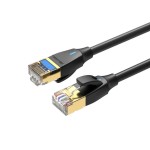 Патч-корд RJ45-RJ45 Vention LAN CAT8 SFTP 40Gbps 2000MHz Copper PVC Round Slim 2m Black (IKIBH) Патч-корд RJ45-RJ45 Vention LAN CAT8 SFTP 40Gbps 2000MHz Copper PVC Round Slim 2m Black (IKIBH)