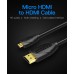 Кабель HDMI-microHDMI v.2.0 Vention 4K 60Hz 18Gbps HDR Video Dolby Audio 3m Black (VAA-D03-B300)