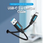 Кабель USB-Type-C Vention Upgrade PVC 3A 5Gbps nickel-plated 0.25m Grey (COZHC)
